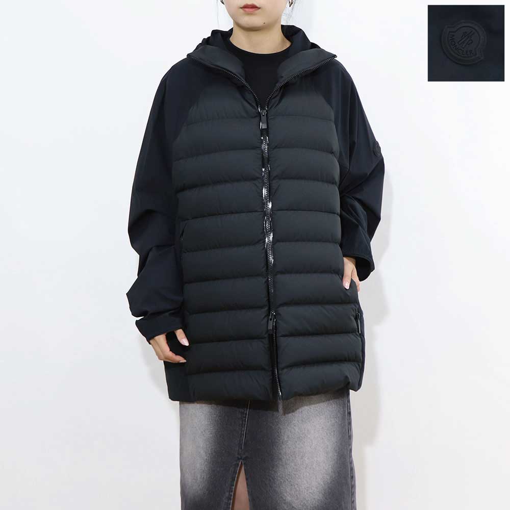 MONCLER ダウンウェア ブラック ダウン ナイロン ハーフ・ショート丈 1A00033 596IU