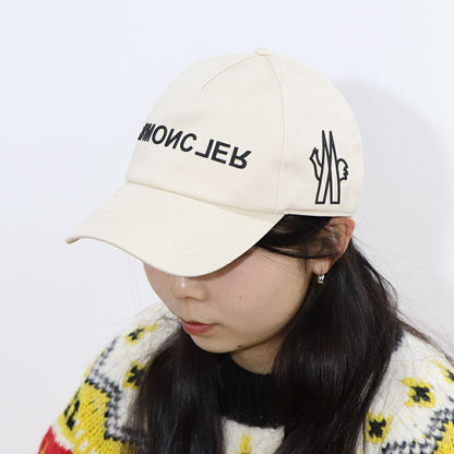 MONCLER 帽子 キャップ ホワイト ベースボールキャップ ロゴ 3B00002 4863