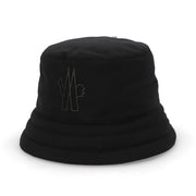 MONCLER 帽子 ハット ブラック バケットハット ロゴ 3B00004 53694