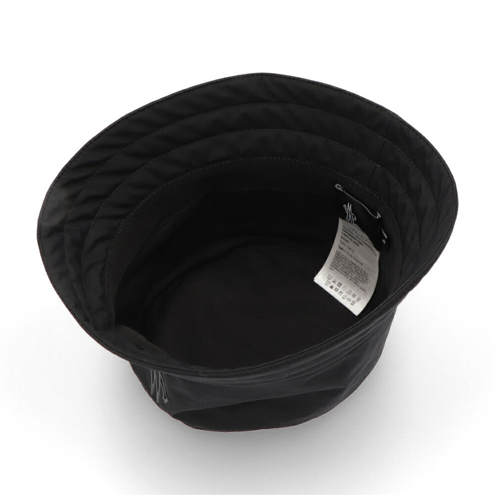 MONCLER 帽子 ハット ブラック バケットハット ロゴ 3B00004 53694