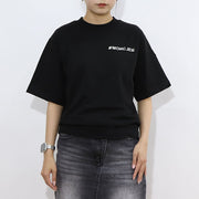 MONCLER トップス Tシャツ・カットソー ブラック ロゴ オーバーサイズ 半袖 8C00002 83927