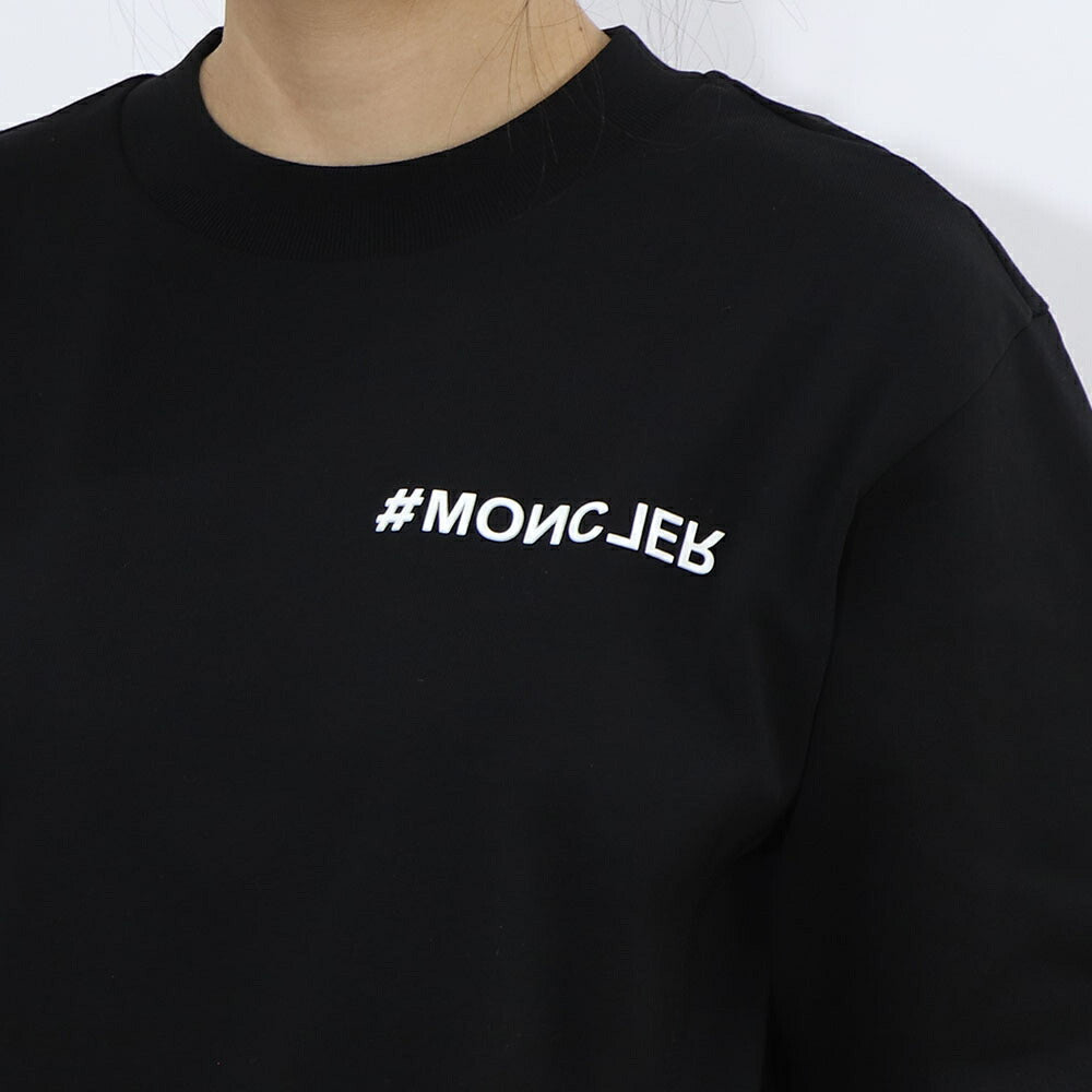 MONCLER トップス Tシャツ・カットソー ブラック ロゴ オーバーサイズ 半袖 8C00002 83927