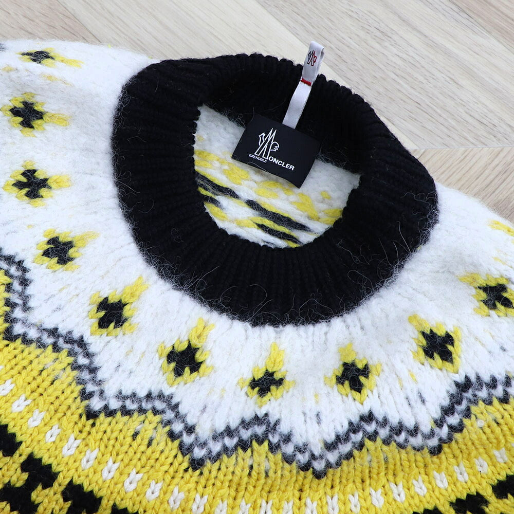 MONCLER トップス ニット イエロー 柄 ウール アルパカ 9C00001 M2865