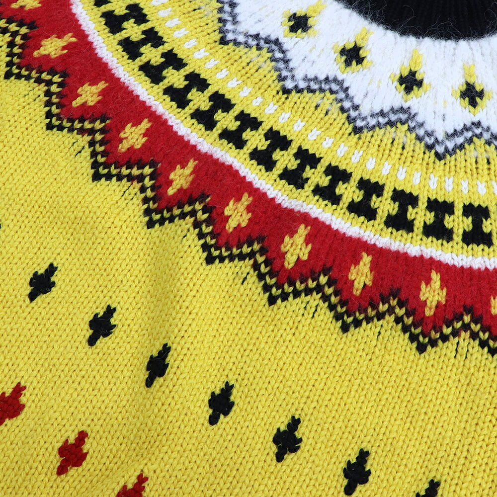 MONCLER トップス ニット イエロー 柄 ウール アルパカ 9C00001 M2865