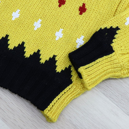 MONCLER トップス ニット イエロー 柄 ウール アルパカ 9C00001 M2865