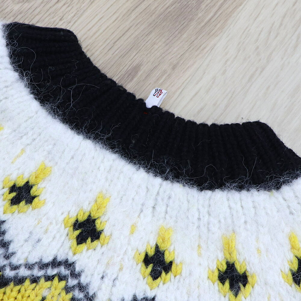 MONCLER トップス ニット イエロー 柄 ウール アルパカ 9C00001 M2865