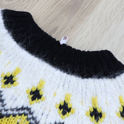 MONCLER トップス ニット イエロー 柄 ウール アルパカ 9C00001 M2865