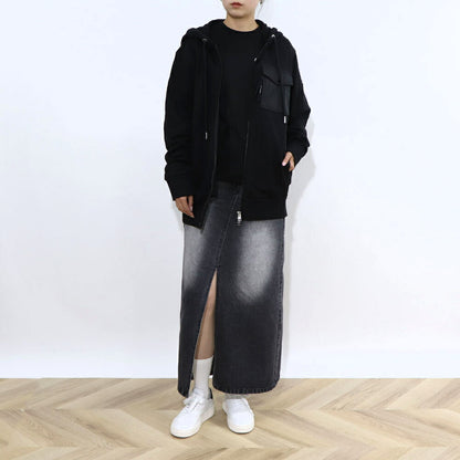 MONCLER トップス パーカー ブラック ワンポイント 8G00072 89A8F