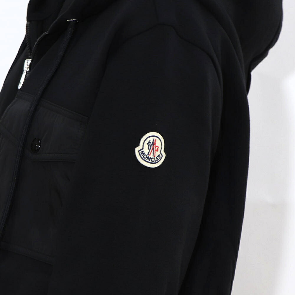 MONCLER トップス パーカー ブラック ワンポイント 8G00072 89A8F