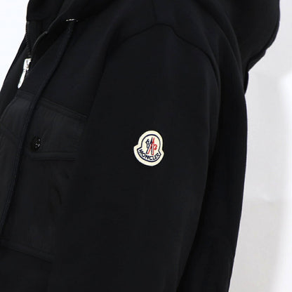 MONCLER トップス パーカー ブラック ワンポイント 8G00072 89A8F