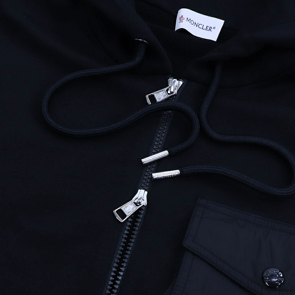 MONCLER トップス パーカー ブラック ワンポイント 8G00072 89A8F