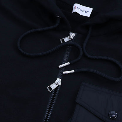 MONCLER トップス パーカー ブラック ワンポイント 8G00072 89A8F
