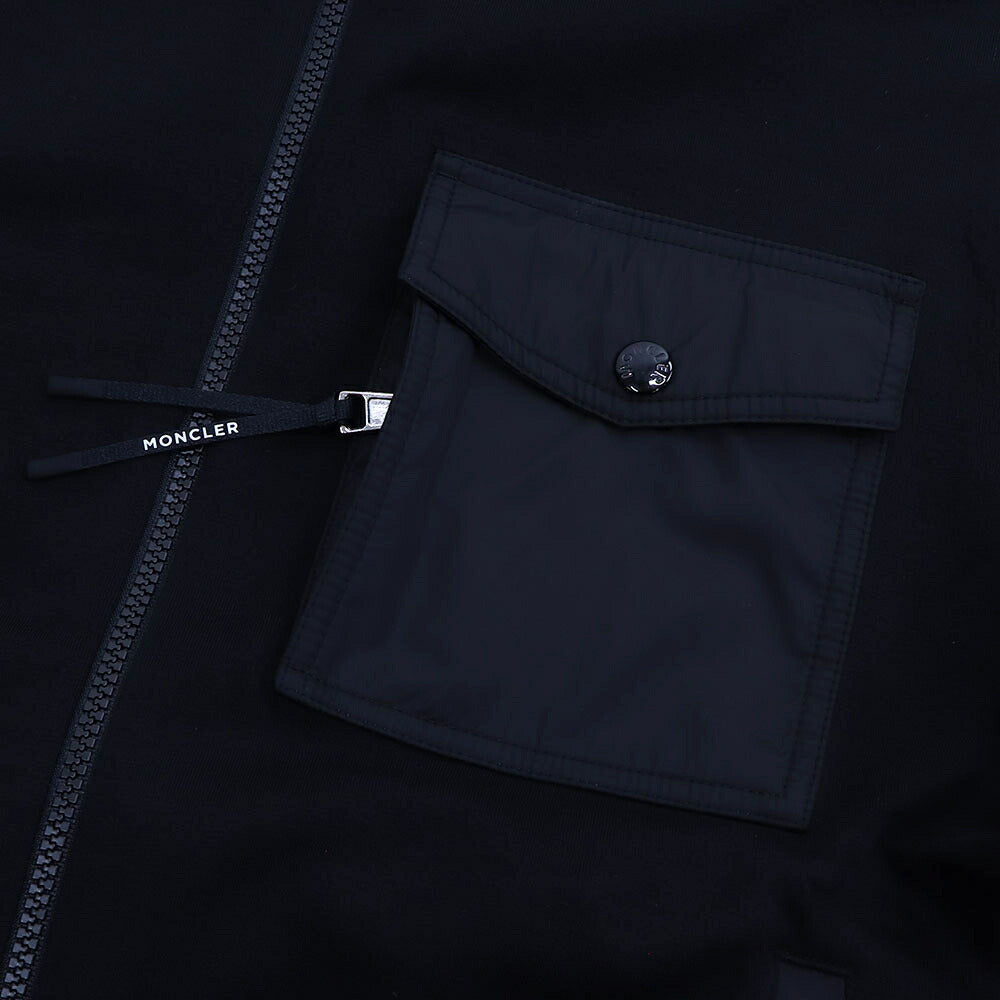 MONCLER トップス パーカー ブラック ワンポイント 8G00072 89A8F