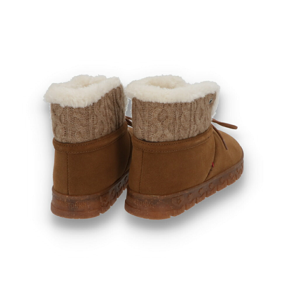 MINNETONKA ミネトンカ レディース シューズ ブーツ ノリーン TAN ブラウン系 ニットブーツ ムートン ショートブーツ 81101