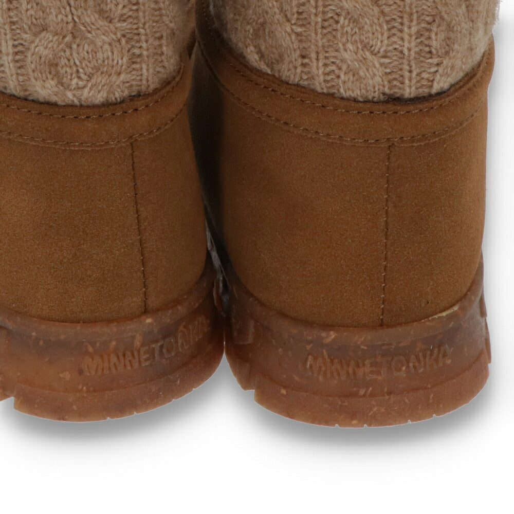 MINNETONKA ミネトンカ レディース シューズ ブーツ ノリーン TAN ブラウン系 ニットブーツ ムートン ショートブーツ 81101