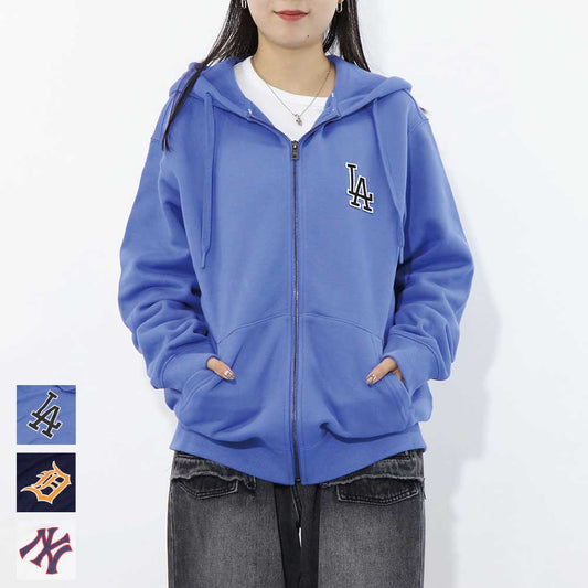 MLB Korea パーカー ブルー ネイビー アイボリー ドジャーズ ヤンキース タイガース 3ATRB0426