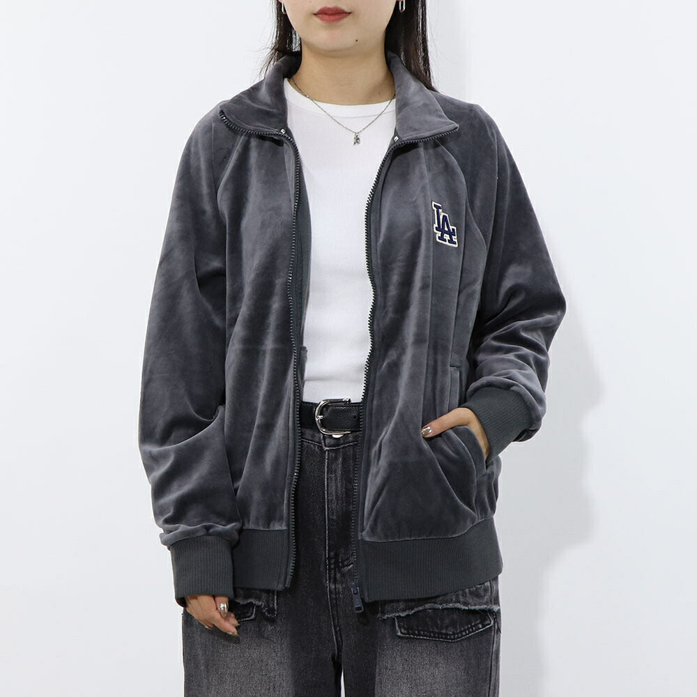 MLB Korea パーカー ブルー グレー ブラック アイボリー ベロア ドジャース ヤンキース 3ATRB0824