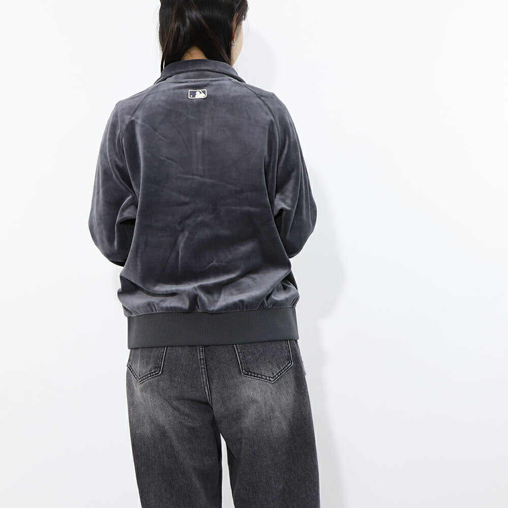 MLB Korea パーカー ブルー グレー ブラック アイボリー ベロア ドジャース ヤンキース 3ATRB0824