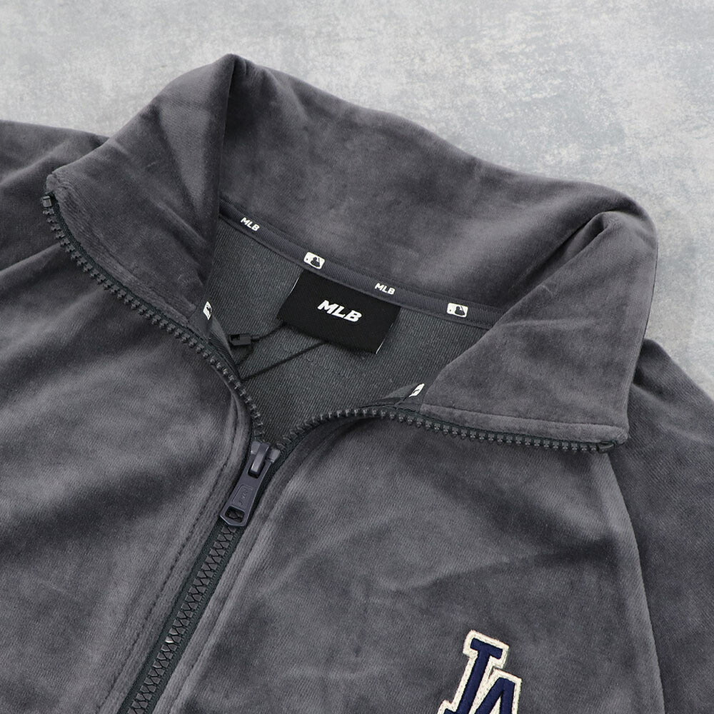 MLB Korea パーカー ブルー グレー ブラック アイボリー ベロア ドジャース ヤンキース 3ATRB0824