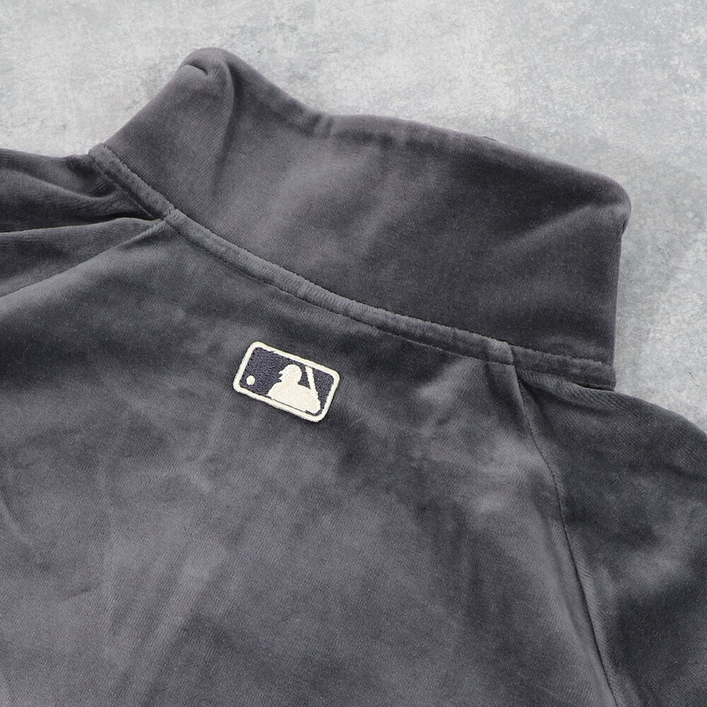 MLB Korea パーカー ブルー グレー ブラック アイボリー ベロア ドジャース ヤンキース 3ATRB0824