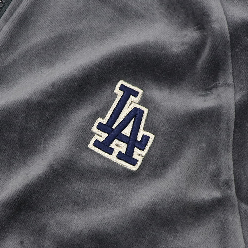 MLB Korea パーカー ブルー グレー ブラック アイボリー ベロア ドジャース ヤンキース 3ATRB0824