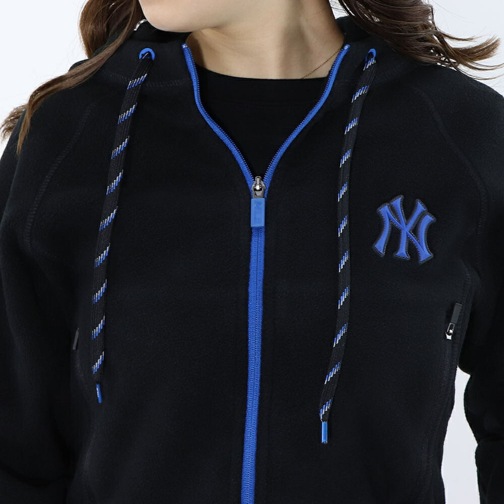 MLB Korea パーカー ピンク ブラック ホワイト フリース ショート丈 ヤンキース ドジャース デトロイト・タイガース 3FTRA0326MLB