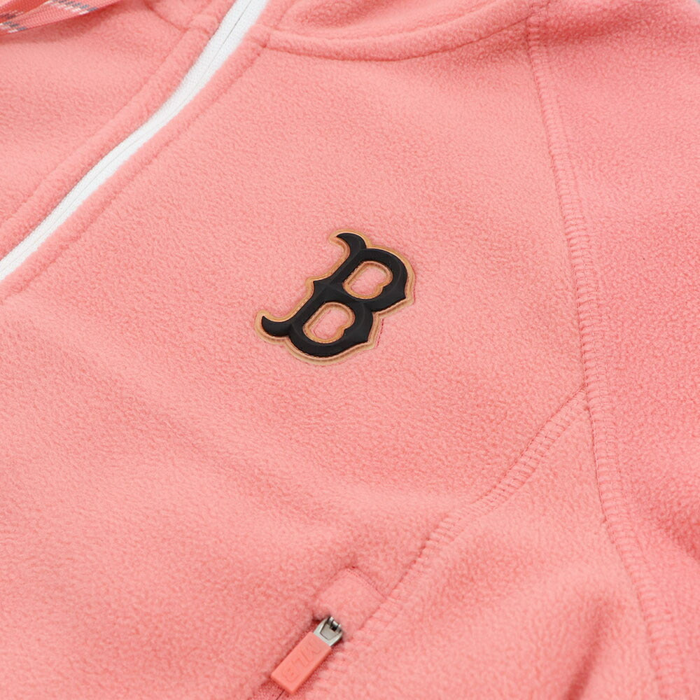 MLB Korea パーカー ピンク ブラック ホワイト フリース ショート丈 ヤンキース ドジャース デトロイト・タイガース 3FTRA0326MLB