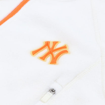 MLB Korea パーカー ピンク ブラック ホワイト フリース ショート丈 ヤンキース ドジャース デトロイト・タイガース 3FTRA0326MLB