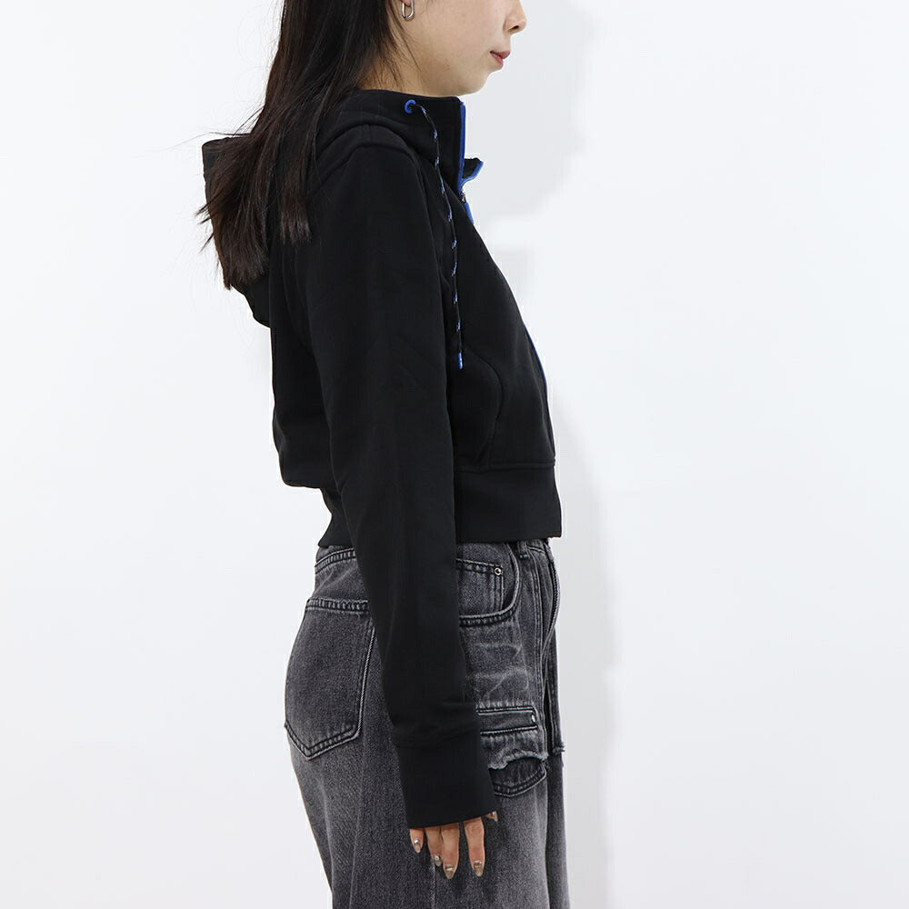 MLB Korea パーカー ブラックヤンキース ショート丈 ジップアップ 3FTRA0424