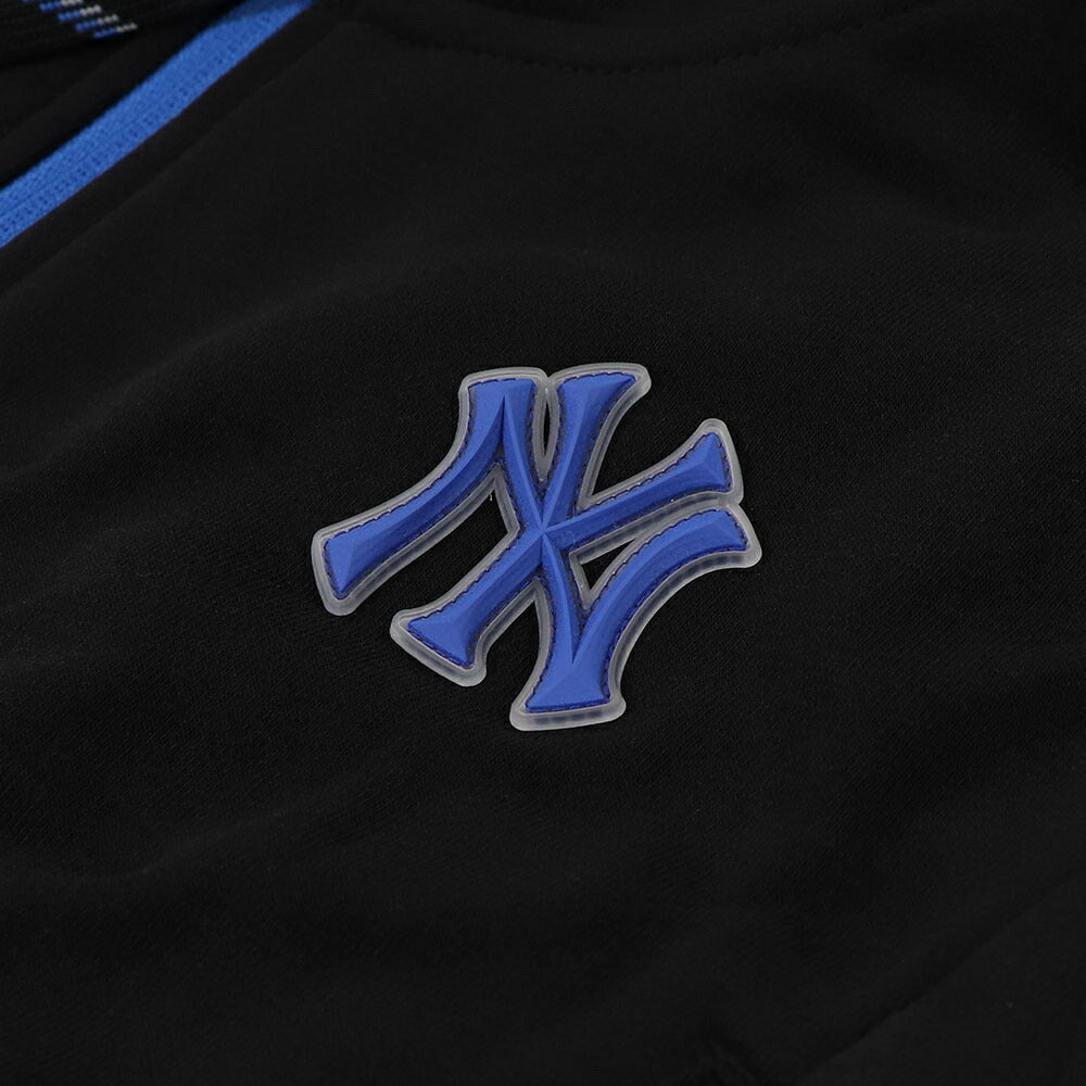 MLB Korea パーカー ブラックヤンキース ショート丈 ジップアップ 3FTRA0424