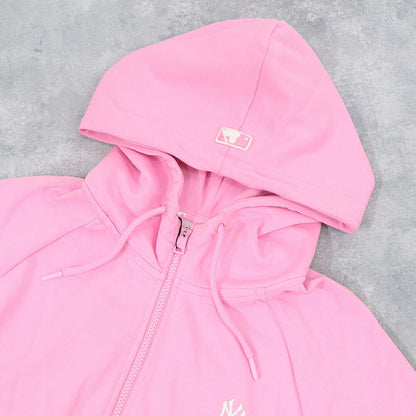 MLB Korea パーカー ピンク ヤンキース ショート丈 ジップアップ 3FTRB0221