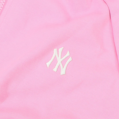 MLB Korea パーカー ピンク ヤンキース ショート丈 ジップアップ 3FTRB0221