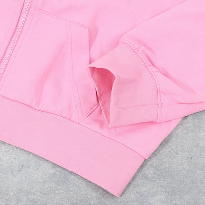 MLB Korea パーカー ピンク ヤンキース ショート丈 ジップアップ 3FTRB0221