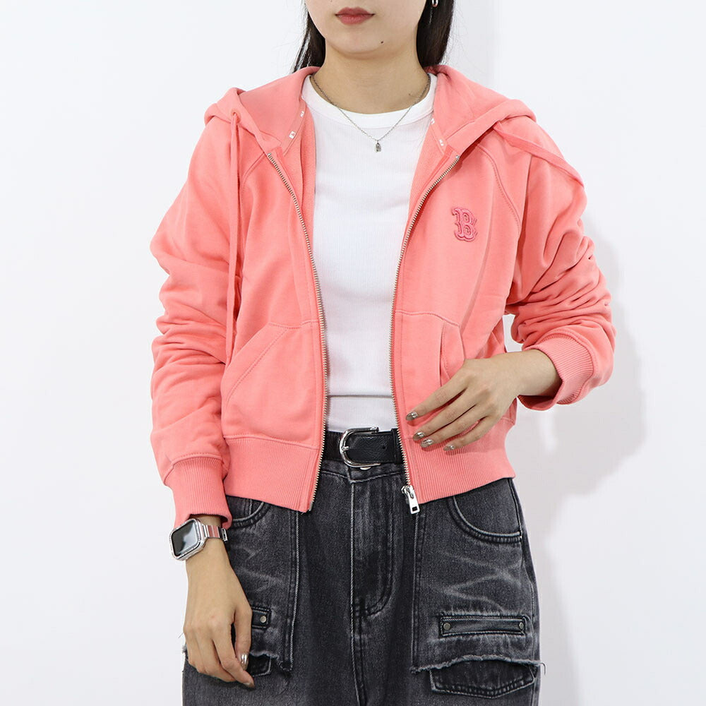 MLB Korea パーカー ブラック ブルー オレンジ ドジャース タイガース ショート丈 ジップアップ 3FTRB0324