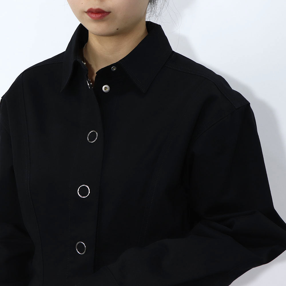 メゾン キツネ HW01608WW0001 マントコート ブラック