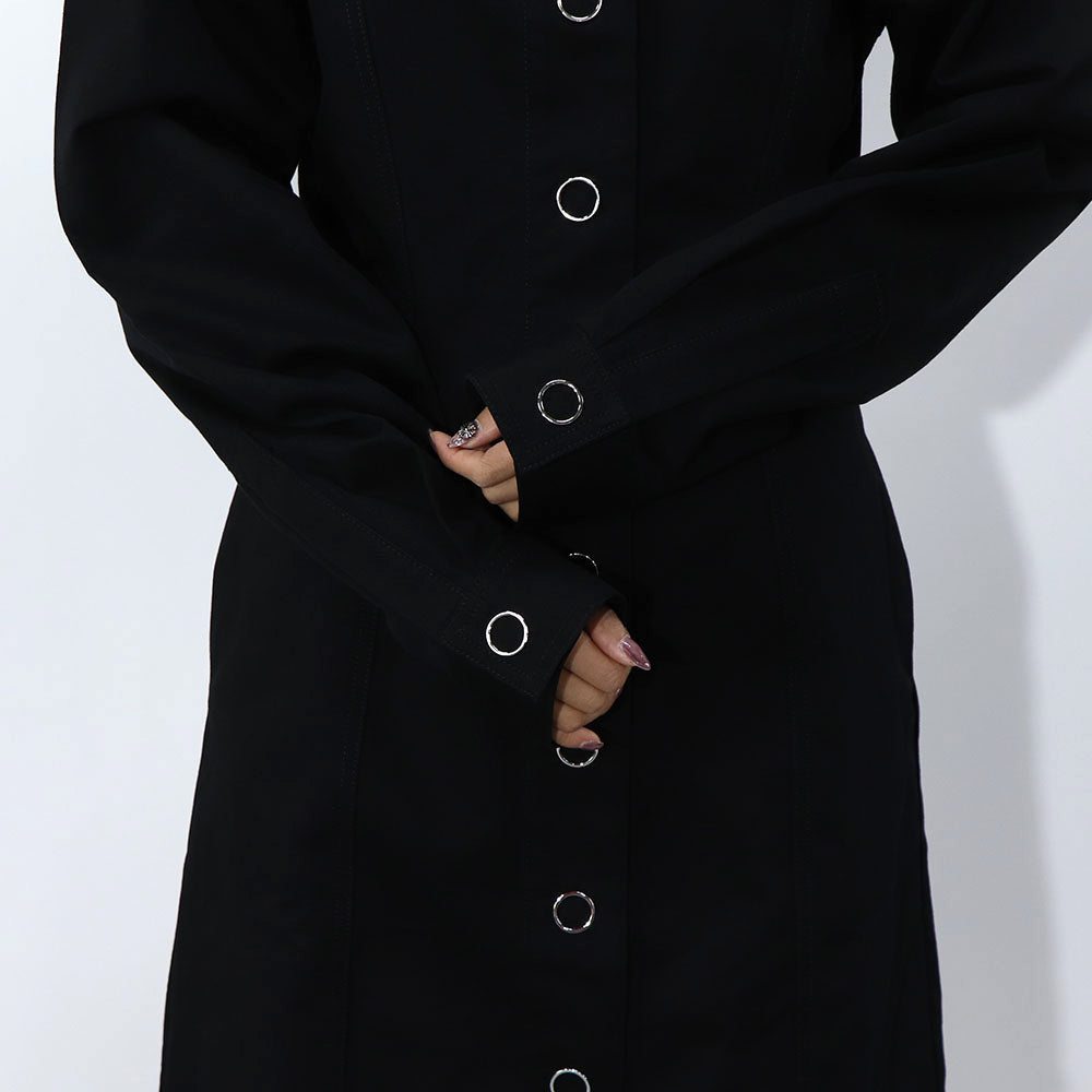 メゾン キツネ HW01608WW0001 マントコート ブラック