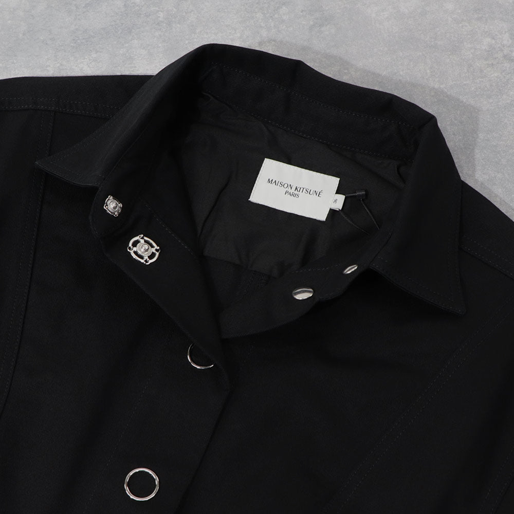 メゾン キツネ HW01608WW0001 マントコート ブラック