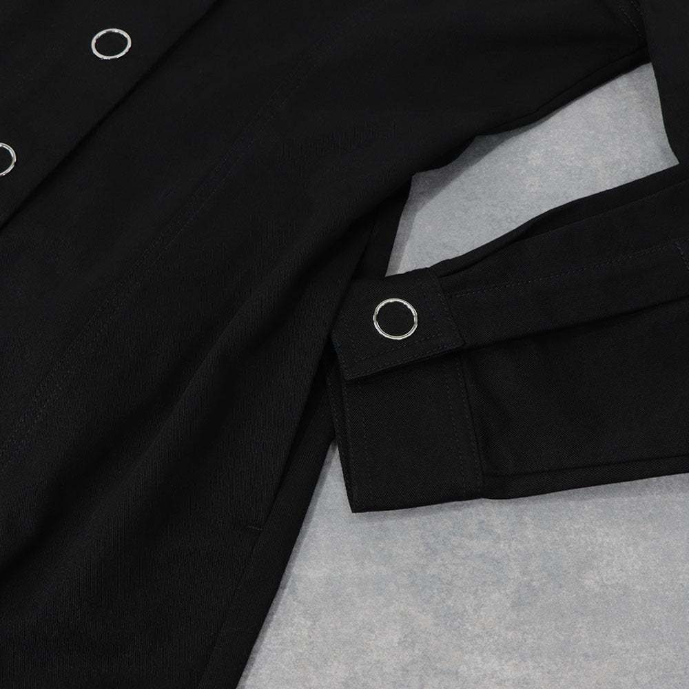 メゾン キツネ HW01608WW0001 マントコート ブラック