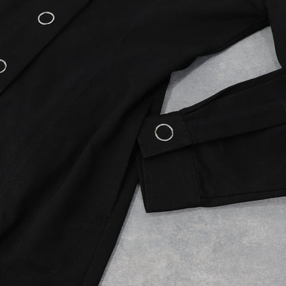 メゾン キツネ HW01608WW0001 マントコート ブラック