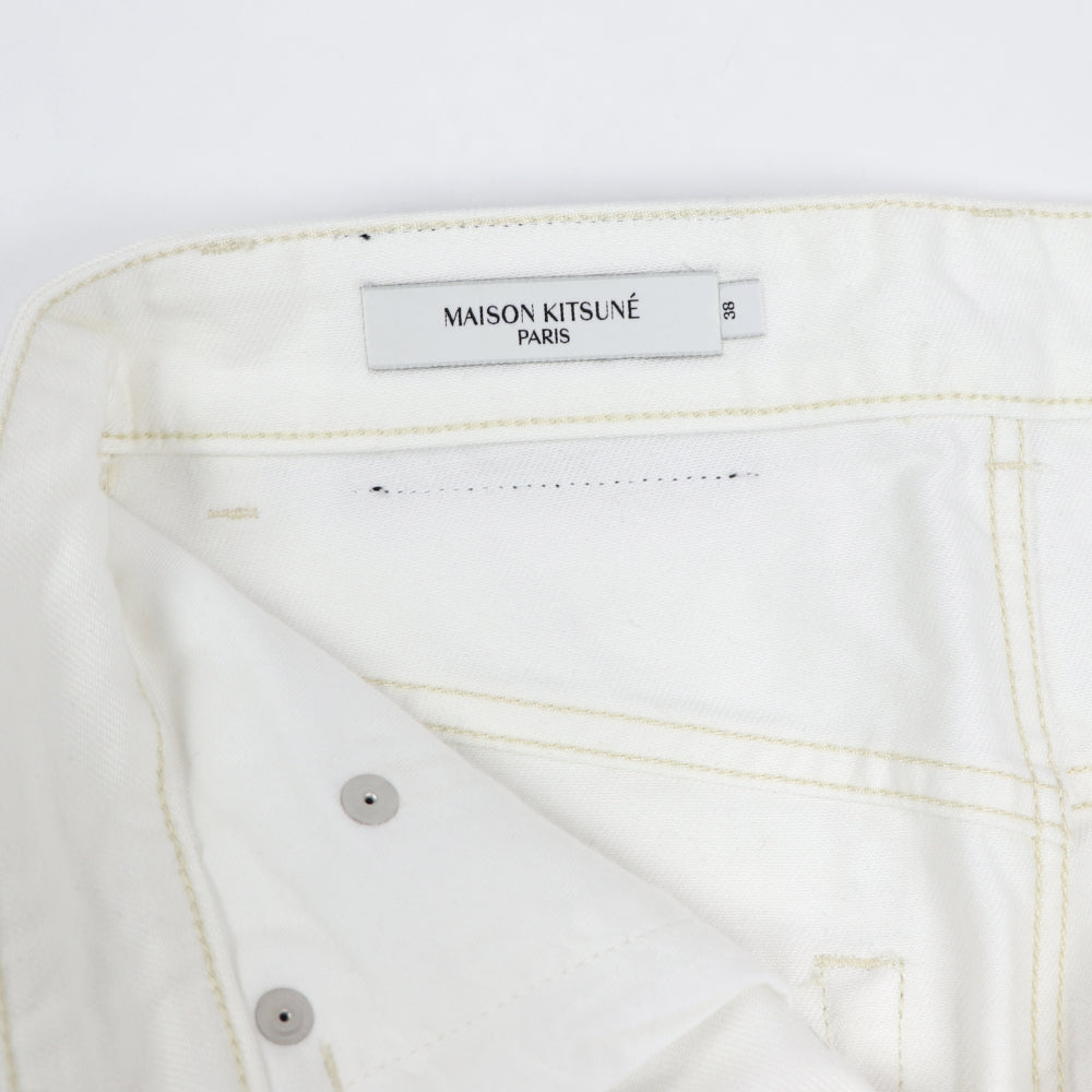 メゾン キツネ ミニスカート IW01536WW5007 ホワイト