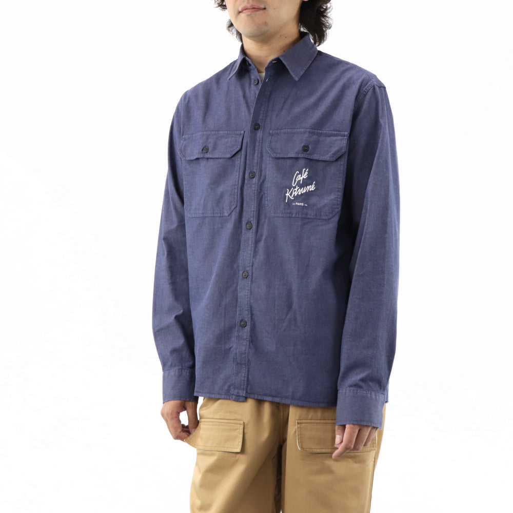 MAISON KITSUNE シャツ  CAFE KITSUNE ネイビー