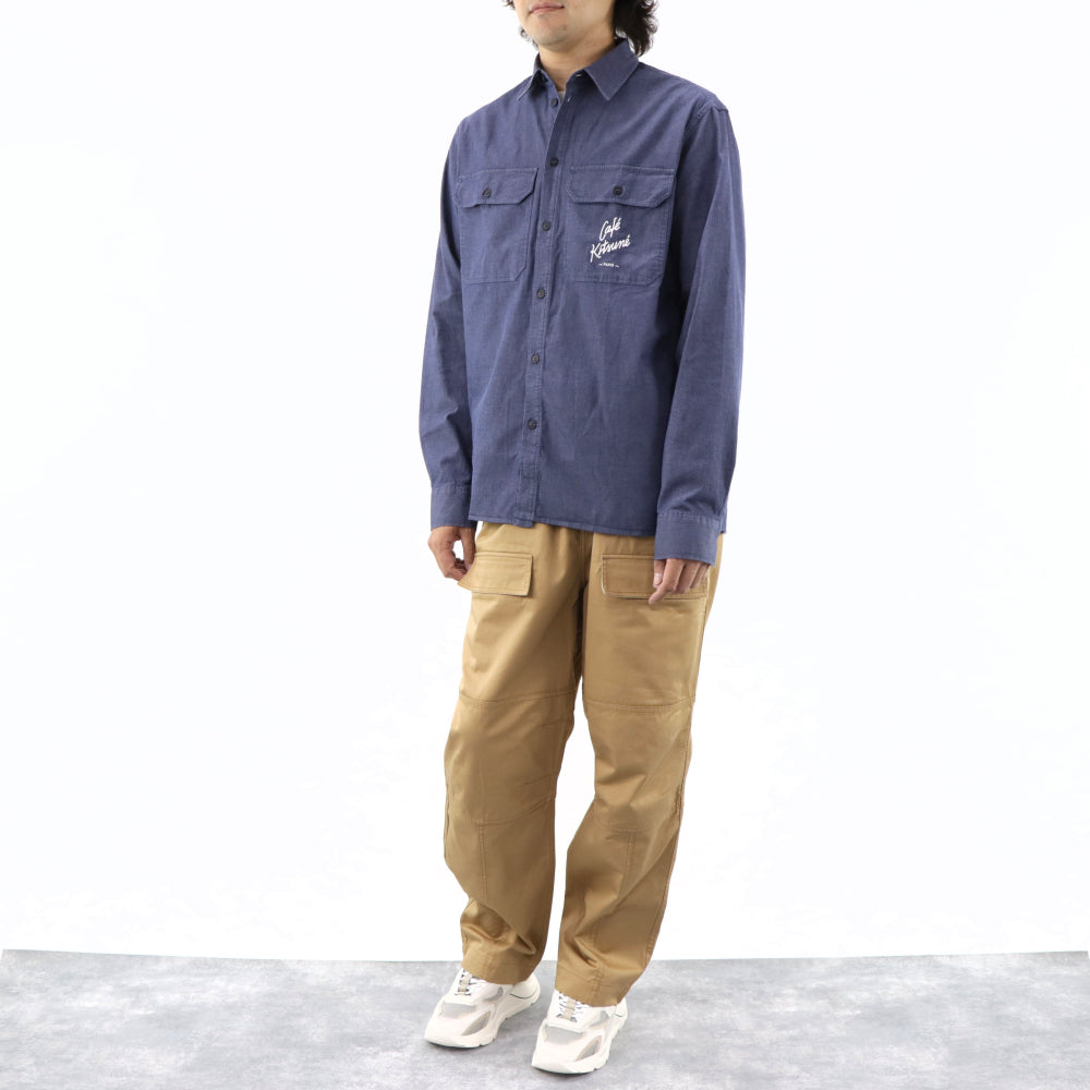 MAISON KITSUNE シャツ  CAFE KITSUNE ネイビー