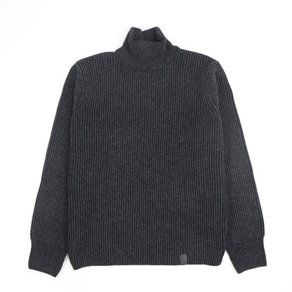 メゾン キツネ MAISON KITSUNE ニット JM00528KT1006 H170 メンズ グレー 厚手 ハイネック シンプル ウール  新品