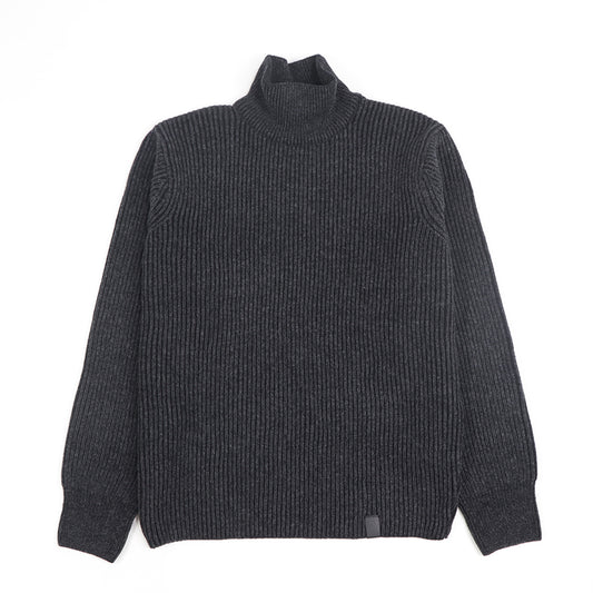 メゾン キツネ MAISON KITSUNE ニット JM00528KT1006 H170 メンズ グレー 厚手 ハイネック シンプル ウール  新品