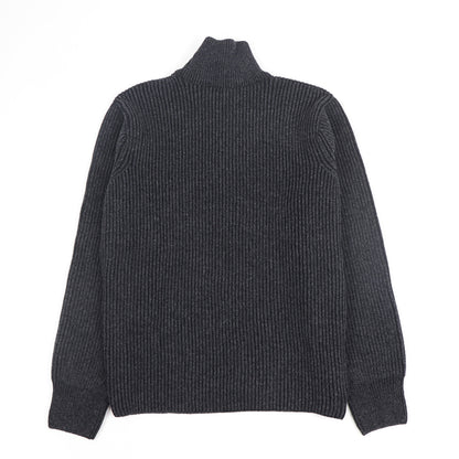 メゾン キツネ MAISON KITSUNE ニット JM00528KT1006 H170 メンズ グレー 厚手 ハイネック シンプル ウール  新品