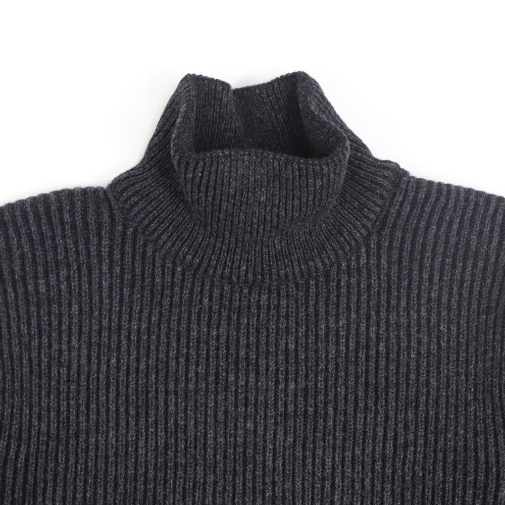メゾン キツネ MAISON KITSUNE ニット JM00528KT1006 H170 メンズ グレー 厚手 ハイネック シンプル ウール  新品