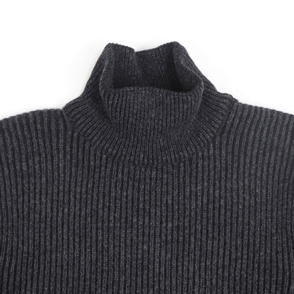 メゾン キツネ MAISON KITSUNE ニット JM00528KT1006 H170 メンズ グレー 厚手 ハイネック シンプル ウール  新品