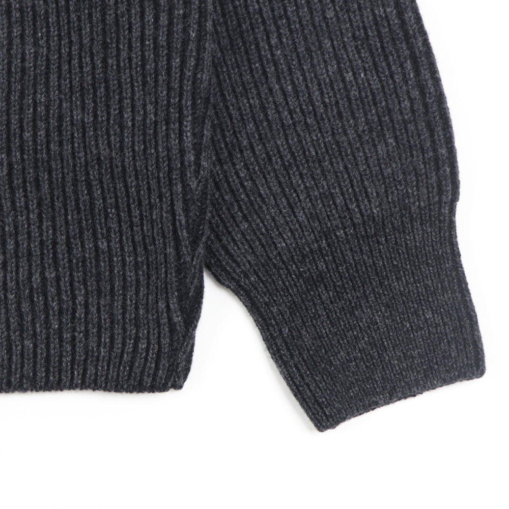 メゾン キツネ MAISON KITSUNE ニット JM00528KT1006 H170 メンズ グレー 厚手 ハイネック シンプル ウール  新品
