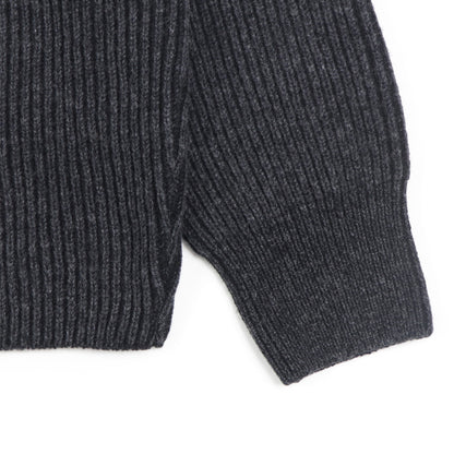 メゾン キツネ MAISON KITSUNE ニット JM00528KT1006 H170 メンズ グレー 厚手 ハイネック シンプル ウール  新品
