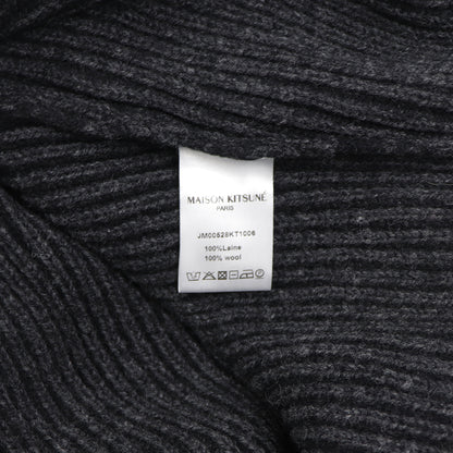 メゾン キツネ MAISON KITSUNE ニット JM00528KT1006 H170 メンズ グレー 厚手 ハイネック シンプル ウール  新品